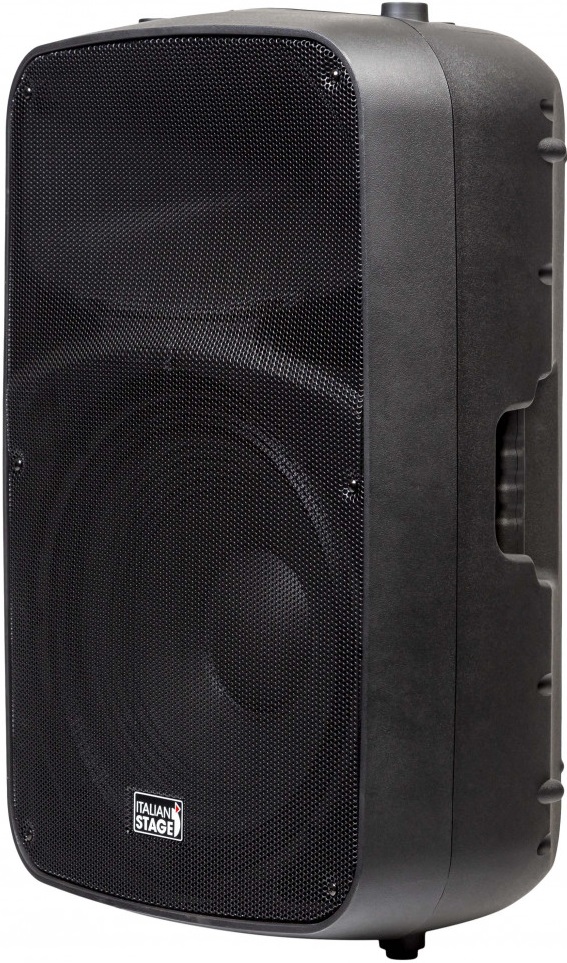 Активная акустическая система ITALIAN STAGE [SPX15AUB] 2-х полосная, НЧ динамик 15", ВЧ динамик 1", мощность пик./ном. 400/200 Вт, АЧХ 45-20000 Гц, макс. SPL 130 дБ, XLR/TRS микр. вход, XLR/TRS/2xRCA лин. вход, 1/4" TRS лин. выход, SD/USB MP3, Bluetooth
